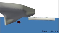 Simulation of Submersible H.L. Hunley's Engagement with USS Housatonic