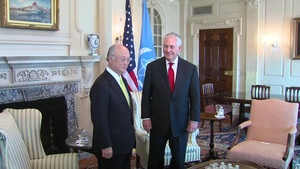 Secretary of State Rex Tillerson camera spray