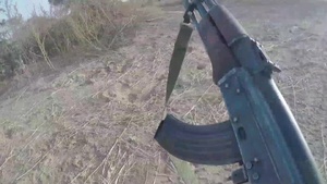 Nigerien Soldiers react to contact during exercise Flintlock 2017