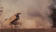 142ND Field Artillery Brigade Multiple Launch Rocket System (MLRS) Live Fire Exercise (B-Roll)