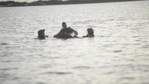 Airmen and Seamen Conduct Search and Rescue Training