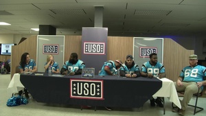 Carolina Panthers Vist USO on Tower Barracks