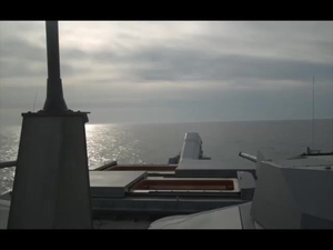 Longbow Hellfire Missile Fired from USS Detroit (LCS 7)