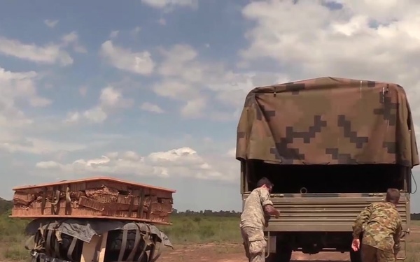 Australian and New Zealand Soldiers support airdrops by AATTC