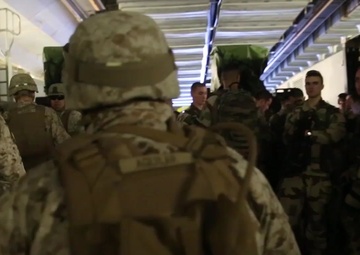 Prepare for Action: U.S. and French Marines Practice a Beach Assault
