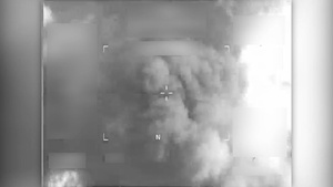 Coalition airstrike destroys an ISIS VBIED near Mosul, Iraq.