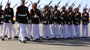 Battle Colors Detachment preforms at Marine Corps Recruit Depot San Diego
