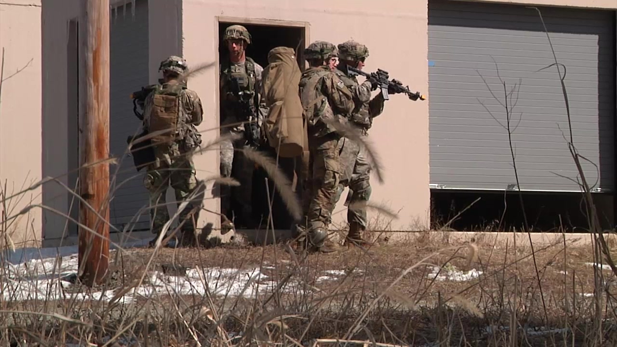Soldiers from 2nd Battalion, 506th Infantry Regiment, 101st Airborne Division (Air Assault) conduct day operations at a mock Afghan village at training site Alpha March 15, 2017 on Joint Base McGuire-Dix-Lakehurst, N.J. during Warrior Exercise 78-17-01. The exercise is designed to immerse units into a tactical environment and help build a lethal, combat-ready federal force.