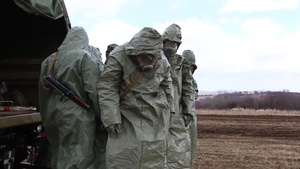 NATO Allies Conduct CBRN Decontamination Training B-roll