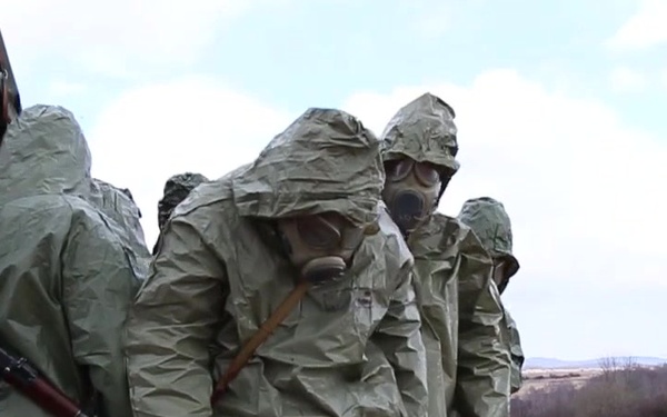 NATO Allies Conduct CBRN Decontamination Training B-roll