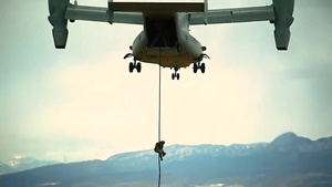 JGSDF Fast Rope Out of an Osprey