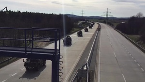 Battle Group Poland Crosses Border from Germany into the Czech Republic