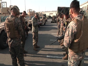 Marines with Marine Wing Support Squadron 171 practicing air base ground defense during Exercise Tanuki Wrath (B-Roll)