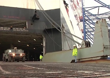 Logistics Battalion's Equipment Arrives in Europe