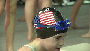 Iwakuni’s Tsunami Swim Team treads water with Japanese Fitness Ocean Swim Team (B-Roll)