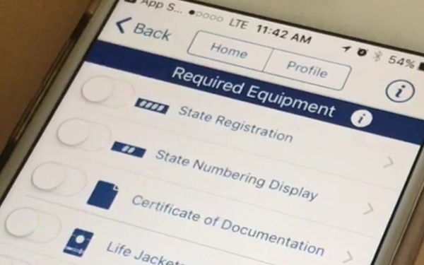 Coast Guard demonstrates the Coast Guard boating safety mobile app