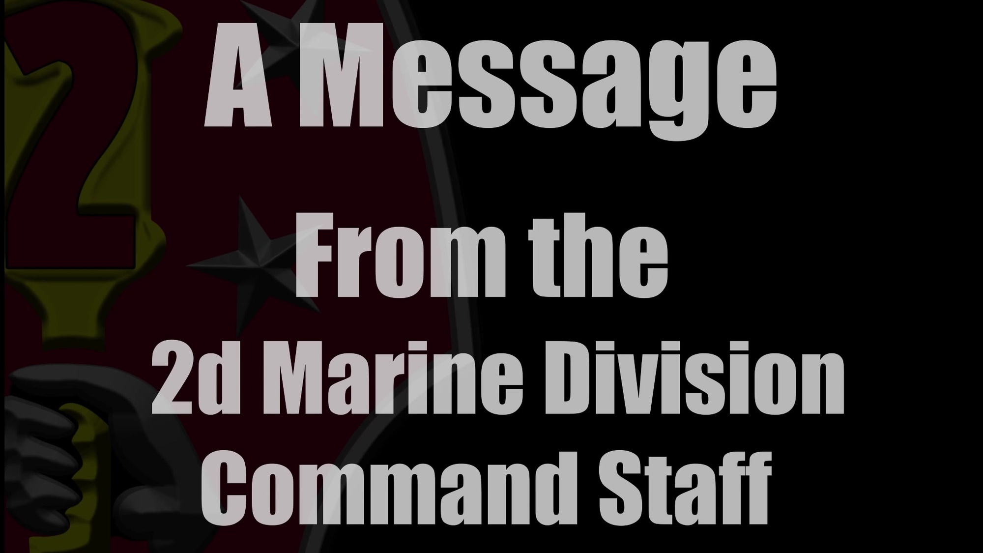 The command staff of 2d Marine Division provides their condolences on the passing of Lance Corporal Draper who passed away in an unfortunate motorcycle accident. The command staff intends to bring awareness to the dangers of motorcycling and high risk activities. (U.S. Marine Corps video by Cpl. Clarence L. Wimberly 2d MARDIV COMCAM/ released)