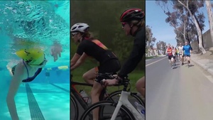 Swim, bike, run: Marines train for triathlons