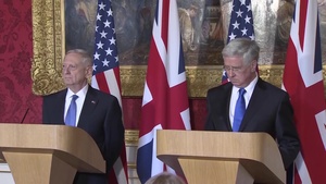 Mattis, British Counterpart Conduct News Conference in London