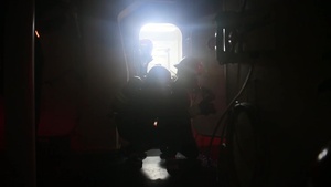 Sailors participate in a total ship survivability drill
