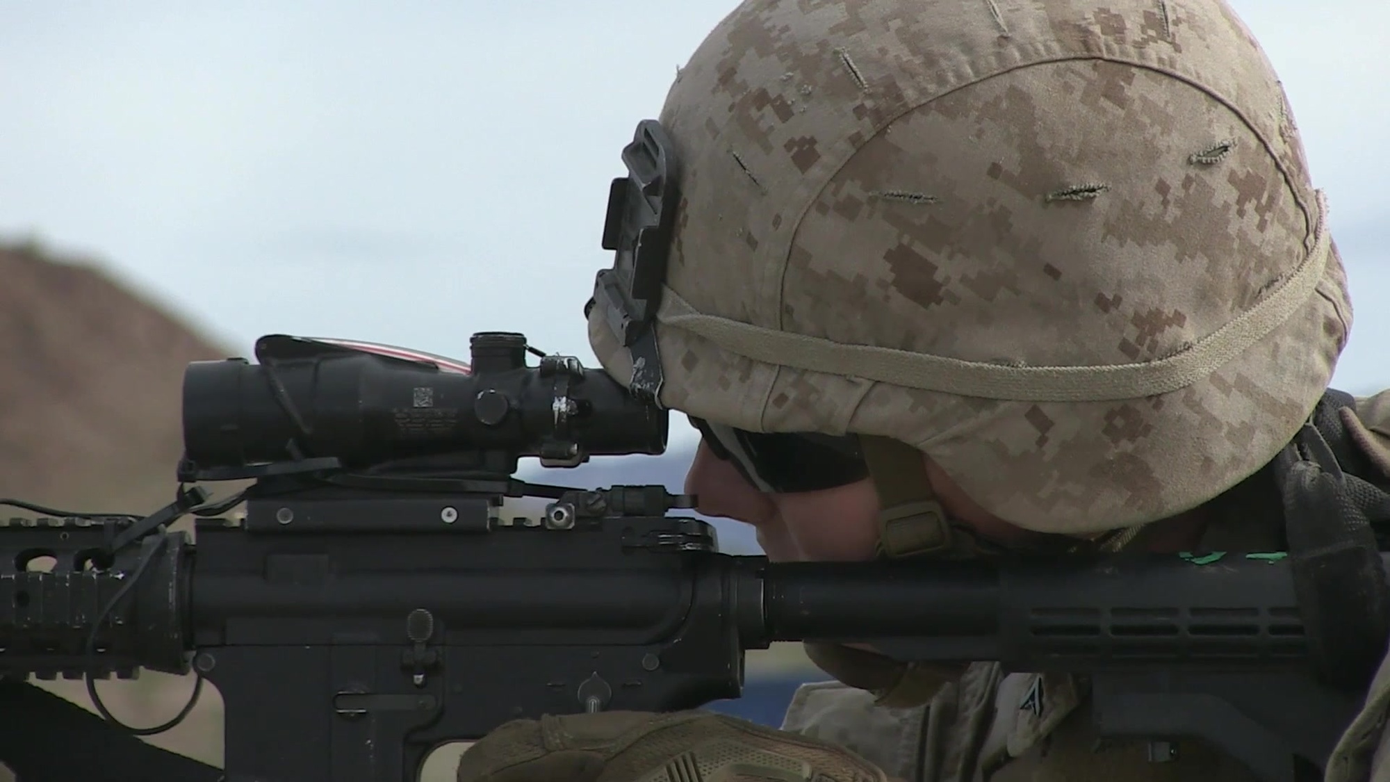 U.S. Marines with Echo Company, 2nd Battalion, 6th Marine Regiment, 2nd Marine Division, participate in a multipurpose small arms range during Talon Exercise (TalonEx) 2-17, U.S. Army Yuma Proving Grounds, Yuma, A.Z., March 22, 2017. The purpose of TalonEx was for ground combat units to conduct integrated training in support of the Weapons and Tactics Instructor Course (WTI) 2-17 hosted by Marine Aviation Weapons and Tactics Squadron One (MAWTS-1). (U.S. Marine Corps video by Cpl. Dani A. Zunun)