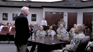 Retired CMSAF Gaylor Visits AFMISC