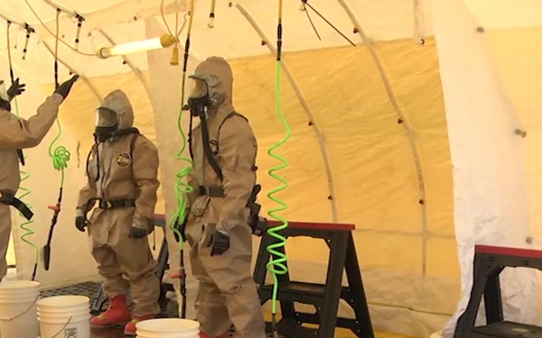 Joint Task Force CERFP conducts decontamination operations