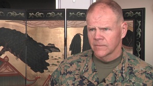 The Commandant of the Marine Corps Gen. Robert Neller visits Iwakuni (Interview-Neller)