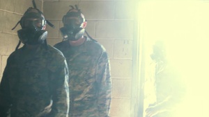 Marine Recruits Learn Chemical Warfare Defense on Parris Island