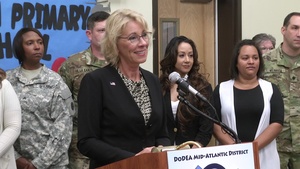 Secretary of Education visits DoDEA school