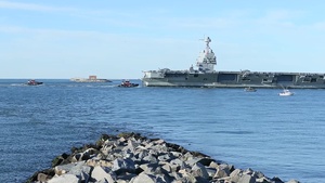 Pre-Commissioning Unit Gerald R. Ford (CVN 78) Leaves for Builder's Sea Trials