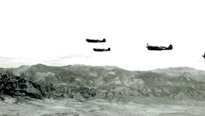 P-40's fly past Pikes Peak 1942