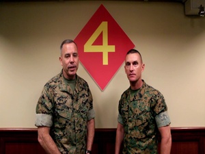 4th Marine Division commander Brig. Gen. Paul K. Lebidine’s farewell message
