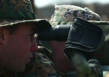 U.S. Marine and Japanese Ground Self-Defense Force Scout Snipers Fire a Range