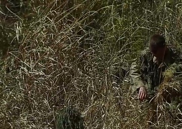 U.S. Marine and Japanese Ground Self-Defense Force Scout Snipers conduct stalk training