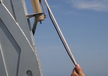 B-roll, VMM-161 with the 15th MEU launches a RQ-21A Blackjack