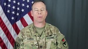 Lt. Col. Tim Rados Hometown Greeting