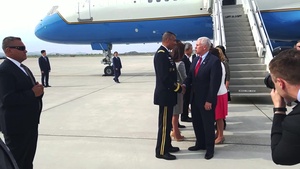 VPOTUS Lands at Osan Air Base