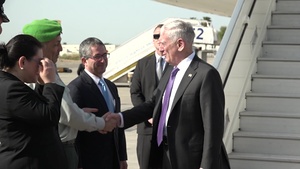 Secretary of Defense Jim Mattis Arrives in Israel, April 20, 2017