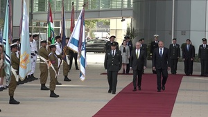 Secretary of Defense Jim Mattis at the Ministry of Defense and IDF headquarters in Tel Aviv, April 21, 2017
