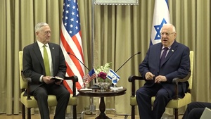 Secretary of Defense Mattis meeting with Israeli President Reuven Rivlin. Jerusalem April 21, 2017