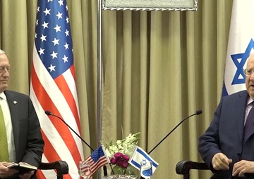 Secretary of Defense Mattis meeting with Israeli President Reuven Rivlin. Jerusalem April 21, 2017