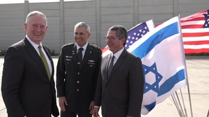 Secretary of Defense Mattis departing Israel. BGAP, Tel Aviv, April 21, 2017
