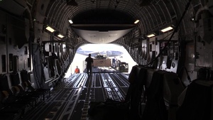 Army Cargo and Paratrooper Night Jump B-Roll