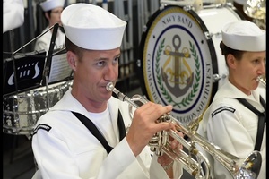 Navy Musician 2nd Class Reichow on Being in the Navy Region Southwest's Ceremonial Band