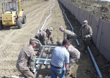 Installation of the Theissen Mover Armor Target (MAT) system in Smardan, Romania