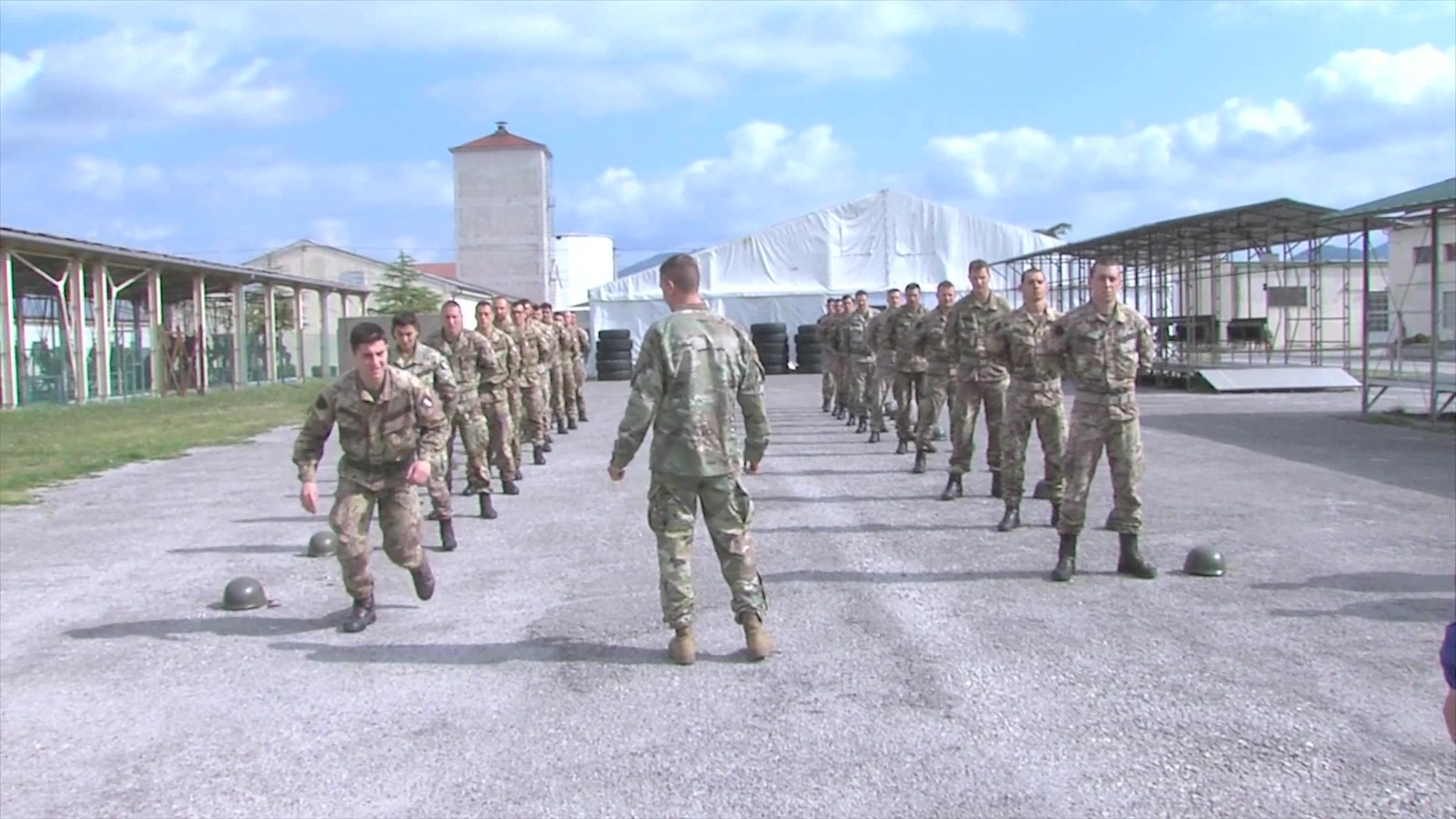 U.S. Army paratrooper Sgt Christopher Beseda from Company A, 1-503rd Infantry, 173rd Airborne Brigade, describes the jumpmaster course held by Italian Army Folgore Brigade .  As explained by the Folgore Brigade School instructor, this is the first time they give the Italian jumpmaster patent to a member of a foreign army, Pisa, Apr 21, 2017.(Video by Vincenzo Vitiello/Released).