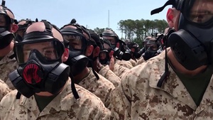 Parris Island recruits enter gas chamber, develop courage, toughness