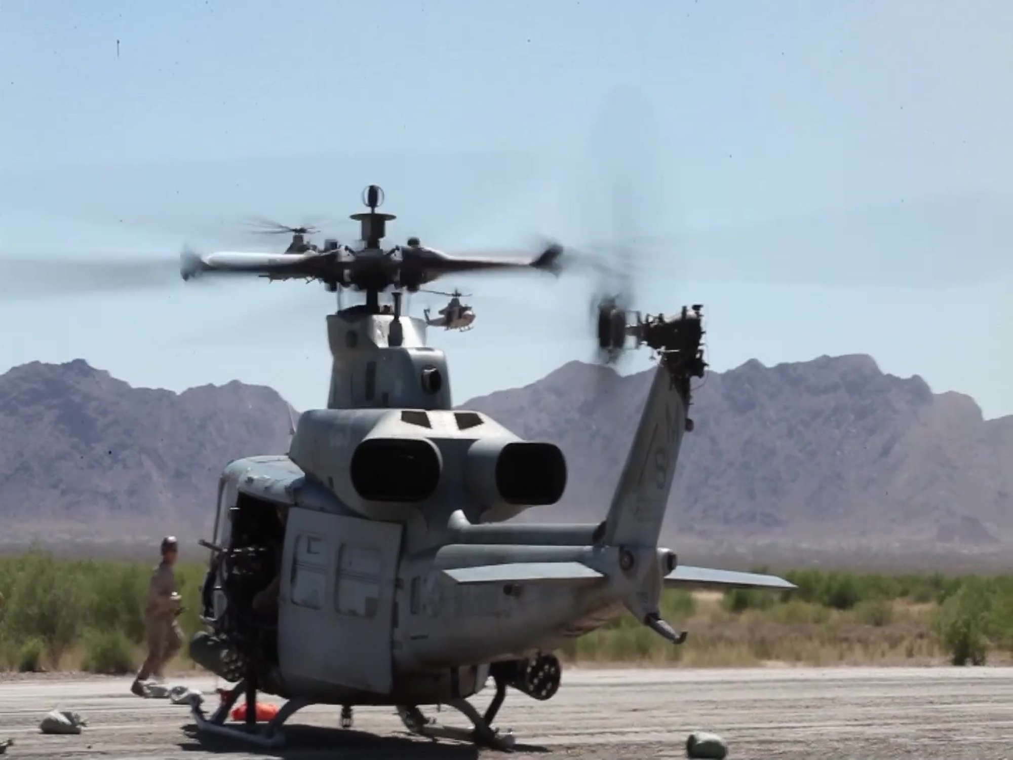 Marines assigned to Marine Wing Support Squadron 271 conduct forward arming and refueling point operations during the Weapons and Tactics Instructor 2-17 course near Marine Corps Air Station Yuma, AZ, April 29, 2017. The mission of the FARP is to provide fuel and ordnance necessary for rotary and fixed-winged aircraft while in a forward-deployed environment. WTI is a seven-week period of instruction that incorporates Marine Corps planning and implementation of advanced air and ground tactics through a series of escalating evolutions to produce certified Weapons and Tactics Instructors. MWSS-271 is assigned to Marine Aircraft Group 14, 2nd Marine Aircraft Wing.