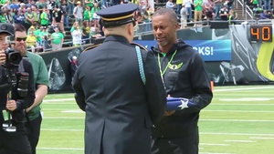 Oregon Ducks & Military Share Field